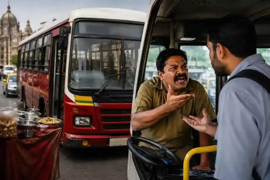 BEST Bus Driver Incident મુલુંડમાં બેસ્ટ બસ ડ્રાઈવરની મનમાની, સેવપુરી ખાવા રસ્તા વચ્ચે ઉભી રાખી બસ, મુસાફરોને ગાળો આપતા મચ્યો ખળભળાટ