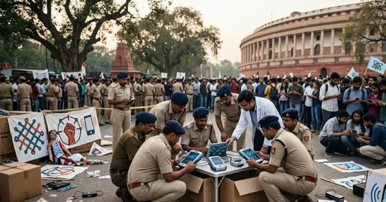 Bluetooth Messaging Apps Protest Investigation  ઇન્ટરનેટ વગર હાઇટેક આંદોલન! CJP વિરોધમાં 'આ' એપ્સના ઉપયોગથી દિલ્હી પોલીસ ચોંકી, કંપનીઓને મોકલશે નોટિસ!