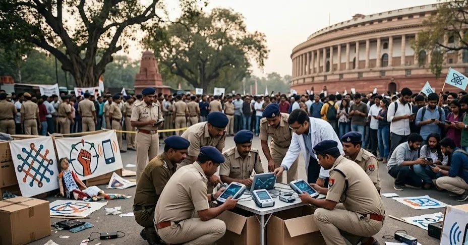 Bluetooth Messaging Apps Protest Investigation  ઇન્ટરનેટ વગર હાઇટેક આંદોલન! CJP વિરોધમાં 'આ' એપ્સના ઉપયોગથી દિલ્હી પોલીસ ચોંકી, કંપનીઓને મોકલશે નોટિસ!