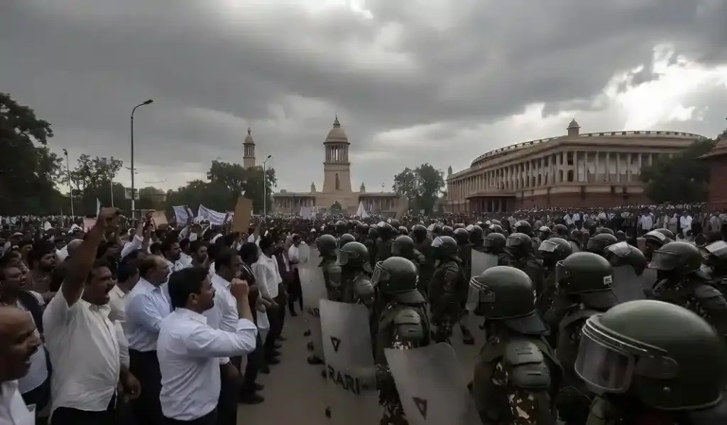 CJP Parliament March CJPના સંસદ માર્ચમાં RAF જવાન દ્વારા પેલેટ ગન ચલાવવામાં આવ્યાનો મોટો ખુલાસો