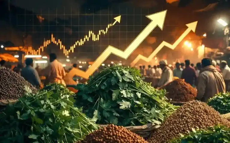 Coriander Price Surge  ઉત્પાદન ઘટતા અને સ્ટોક નીચા રહેતા ધાણામાં લાંબી તેજીનો માહોલ
