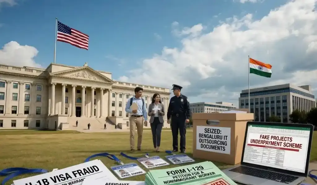 Crackdown on H1B Visa Fraud  H1B વિઝાના ખેલમાં અમેરિકાની મોટી કાર્યવાહી, દિગ્ગજ ભારતીય IT કંપની પર લટકતી તલવાર