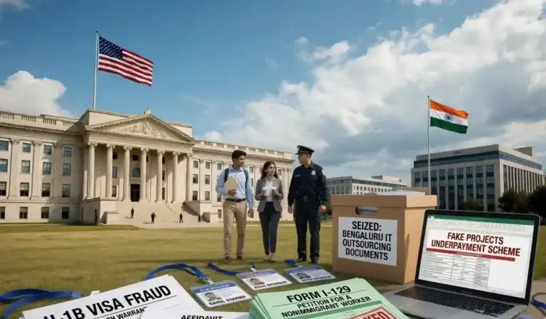 Crackdown on H1B Visa Fraud  H1B વિઝાના ખેલમાં અમેરિકાની મોટી કાર્યવાહી, દિગ્ગજ ભારતીય IT કંપની પર લટકતી તલવાર