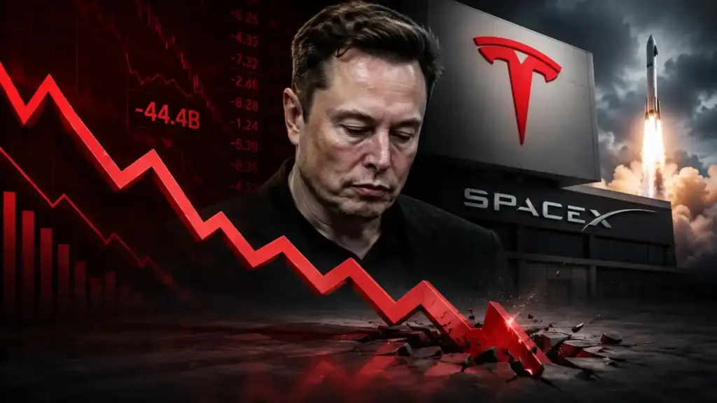 Elon Musk Loss  ટેસ્લાસ્પેસએક્સમાં કડાકો મસ્કને એક દિવસમાં 44.4 અબજ ડોલરનો ઝાટકો