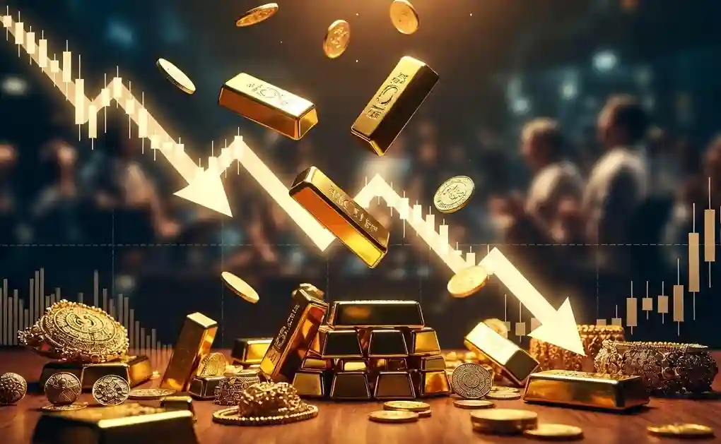 Gold Silver Prices Fall 15 July 2026 સોનાચાંદીના ભાવ ગગડ્યા રેકોર્ડ હાઈ સપાટી પરથી કિંમતો નીચે આવી, જુઓ આજનો ૧૦ ગ્રામનો નવો ભાવ!
