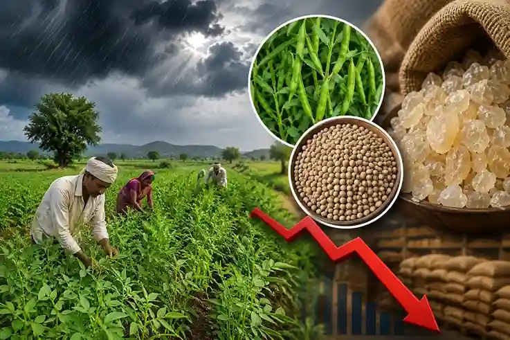 Guar Prices Drop રાજસ્થાનમાં વરસાદથી ગુવારના વાવેતરમાં વેગ વાયદા બજારમાં ભાવ ઘટ્યા, બિકાનેરગંગાનગર બેલ્ટમાં કામગીરી ઝડપી