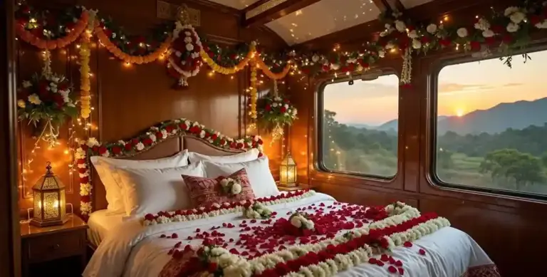 Indian Railways Honeymoon Coach   નંદીગ્રામ એક્સપ્રેસ ટ્રેનના કોચમાં 'હનીમૂન ડેકોરેશન' કરાવવું કપલને  પડ્યું મોંઘું, રેલવેએ લીધા કડક પગલાં..