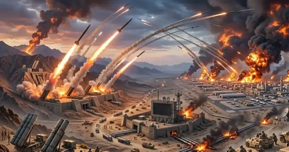 Iran retaliates against US air strikes મધ્ય પૂર્વમાં યુદ્ધ વકર્યું, અમેરિકી બૉમ્બમારા બાદ ઈરાને મિસાઈલો અને ડ્રોન વડે વળતો પ્રહાર કર્યો