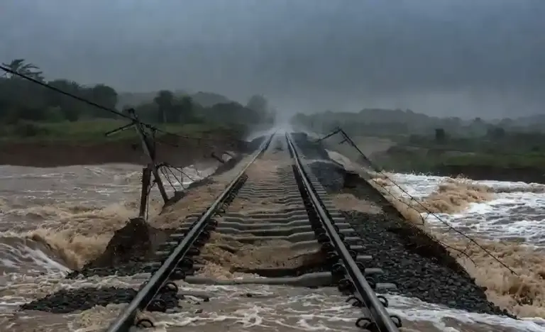 KarjatKhopoli Rail Suspension કર્જતખોપોલી રેલવે રૂટ પર બેલાસ્ટ (Ballast) ધોવાઈ જતા ટ્રેન સેવા સ્થગિત..