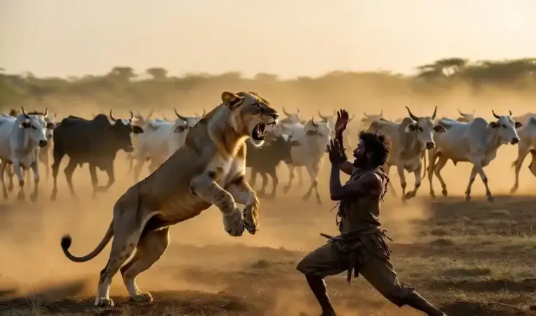 Lion Attack in Garjiya  પાલિતાણાના ગરજીયા ગામે ખેતરમાં કામ કરતા પશુપાલક પર સિંહનો હુમલો,  જુઓ વિડીયો
