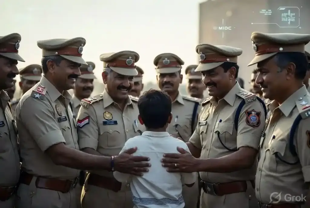 MIDC Police Success ત્રણ વર્ષની લાંબી તલાશીનો અંત MIDC પોલીસે અનાથાશ્રમમાંથી ગુમ થયેલા ૮ વર્ષના બાળકનું પરિવાર સાથે મિલન કરાવ્યું