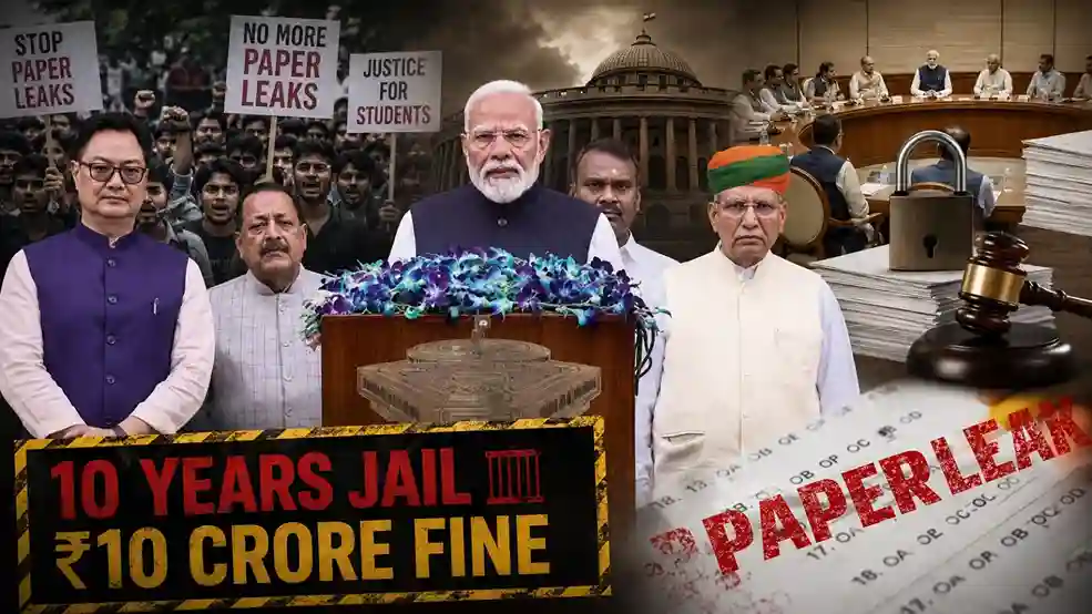 Modi Cabinet Approves Paper Leak Bill યુવાઓના ભવિષ્ય સાથે ચેડાં કરનારાઓ સામે લાલ આંખ, પેપર લીક પર કડક સજાના બિલને મોદી કેબિનેટની મંજૂરી