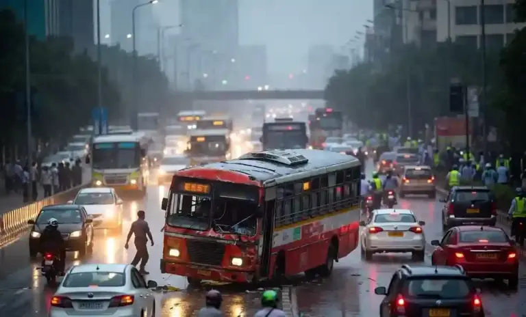 BEST Bus Accident  મુંબઈમાં બેકાબૂ 'બેસ્ટ' બસ ધડાકાભેર ડિવાઈડર સાથે અથડાઈ, સાયનપનવેલ હાઈવે પર ભીષણ અકસ્માતમાં એક વૃદ્ધનું મોત