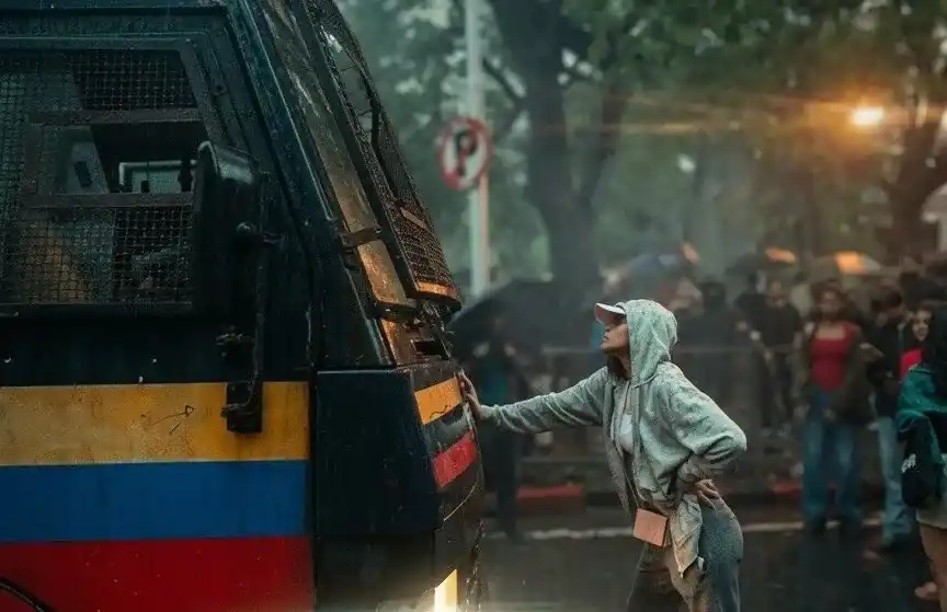Mumbai Police Van Girl Confrontation  પોલીસની ગાડી સામે ઢાલ બનીને ઊભી રહી ગઈ! મુંબઈના રસ્તા પર એકલી લડત આપતી યુવતીનો વીડિયો વાયરલ