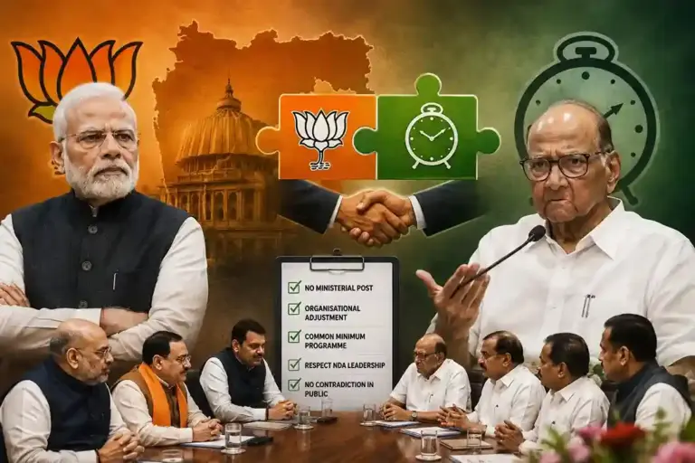 NCP Reunion BJP Condition  મહારાષ્ટ્રના રાજકારણમાં ઊથલપાથલના સંકેત શરદ પવારની NDA માં એન્ટ્રી અને NCP ના વિલય પર ભાજપે રોડમેપ કર્યો સ્પષ્ટ, મૂકી આ શરત…