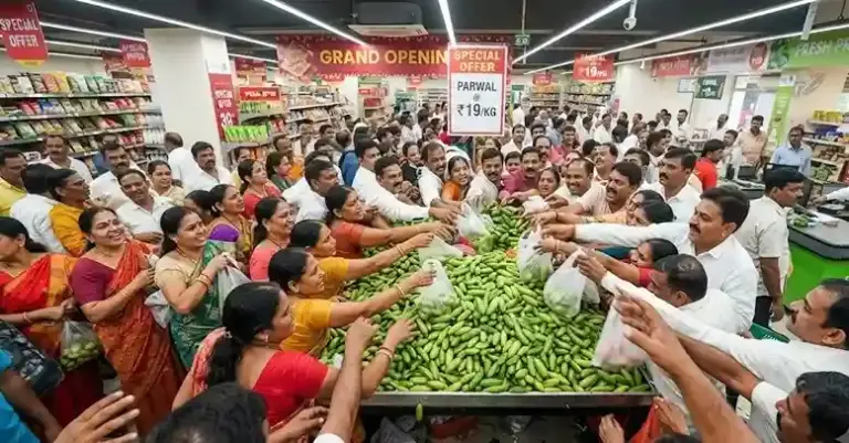 New Jersey Grocery Crowds   ન્યૂજર્સી બન્યું ‘અમેરિકન સબ્ઝી મંડી’ પરવળ ખરીદવા લોકોની પડાપડી…