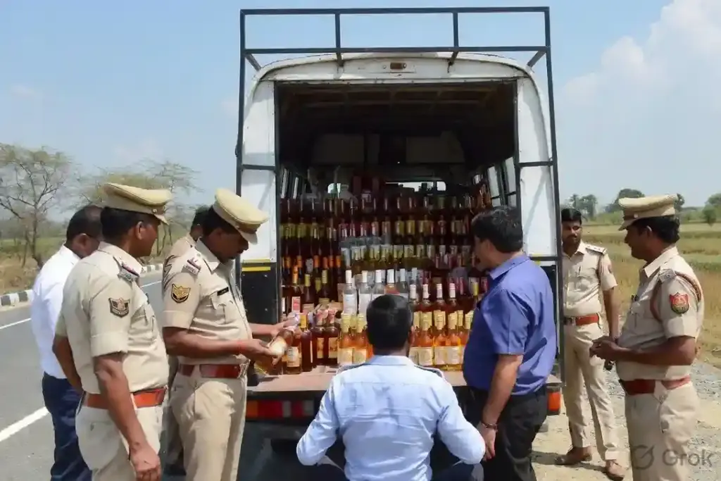Palghar Illegal Liquor Seized  પાલઘરમાં ટેમ્પોમાંથી ₹૨૨.૯ લાખનો ગેરકાયદેસર વિદેશી દારૂ અને બિયરનો જથ્થો જપ્ત