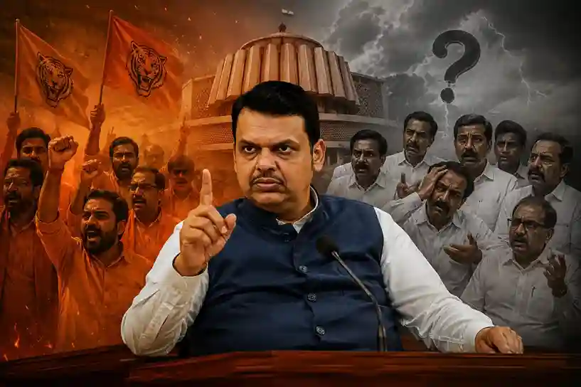 CM Fadnavis & Thackeray MLA રાજકારણમાં નવા ભૂકંપના સંકેત! સીએમ ફડણવીસના કાર્યક્રમમાં ઠાકરેના ધારાસભ્યની હાજરીથી ખળભળાટ.