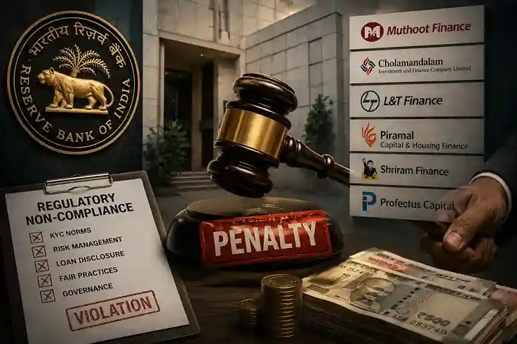 RBI Penalty on NBFCs RBI નો મોટો એક્શન! મુથૂટ ફાઈનાન્સ સહિત 6 કંપનીઓ પર લાદ્યો દંડ, જાણો કારણ