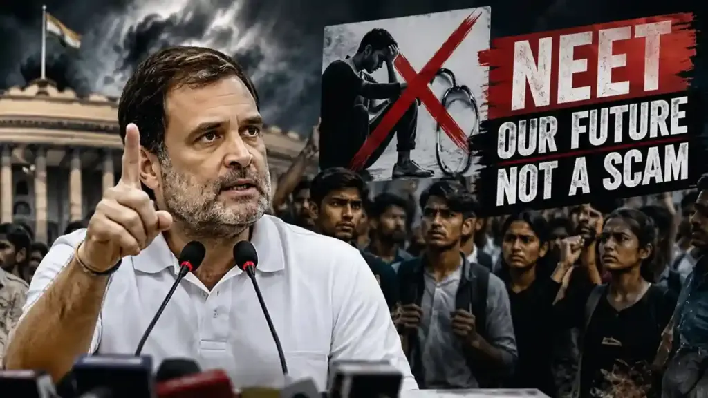 Rahul Gandhi NEET Target Govt NEET પેપર લીક મામલે રાહુલ ગાંધીના સરકાર પર આકરા પ્રહારો ગૃહમંત્રીના રાજીનામાની માંગ, PM મોદીને લીધા નિશાના પર