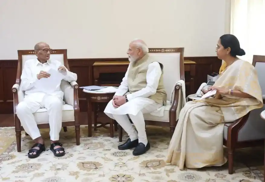 Sharad Pawar Meets PM Narendra Modi જંતરમંતર આંદોલન વચ્ચે મોટો ઘટનાક્રમ, શરદ પવારે પીએમ મોદી સાથે કરી મુલાકાત, જંતરમંતર આંદોલન પર મંથન