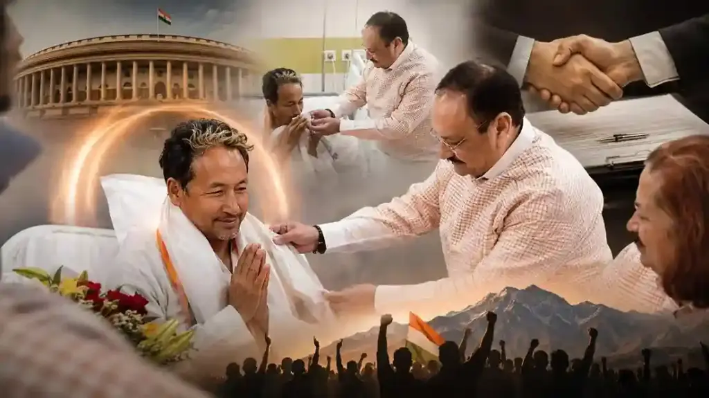 Sonam Wangchuk Ends Hunger Strike સોનમ વાંગચુકના ભૂખ હડતાળનો અંત મોદી સરકાર તરફથી લેખિત આશ્વાસન મળ્યા બાદ નિર્ણય