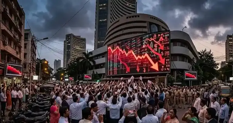Stock market crash  ટ્રમ્પની જાહેરાતથી શેરબજારમાં કટોકટી, સેન્સેક્સ ૧૮૦૦ પોઈન્ટ તૂટ્યો, રોકાણકારોના કરોડો રૂપિયા સ્વાહા