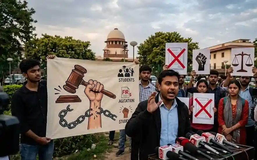 Supreme Court Order Student Protests  સુપ્રીમ કોર્ટના વચગાળાના આદેશ બાદ CJPનો વિરોધ  FIR પાછી ખેંચવા સૌરવ દાસે આપી ચીમકી