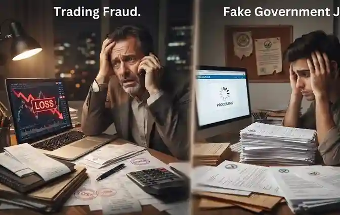 Thane Twin Financial Scams  ઠાણેમાં કરોડોની છેતરપિંડીના બે કૌભાંડ ટ્રેડિંગના નામે ₹૧.૨ કરોડ અને સરકારી નોકરી માટે ₹૭૦ લાખ પડાવ્યા
