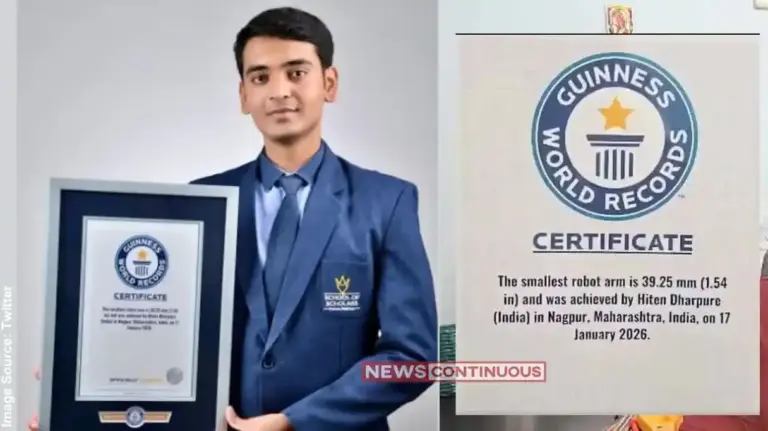 Youngest Guinness World Record Robotics  આંગળીથી અડધા સાઈઝનો રોબોટિક આર્મ બનાવ્યો, નાગપુરના 17 વર્ષના છોકરાનો ગિનિસ વર્લ્ડ રેકોર્ડ!