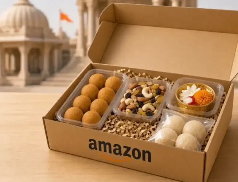 Amazon Fake Ram Mandir Prasad  ભક્તોની આસ્થા સાથે ખેલ! એમેઝોન પર વેચાતો હતો રામ મંદિરનો નકલી પ્રસાદ; સરકારની મોટી કાર્યવાહી.