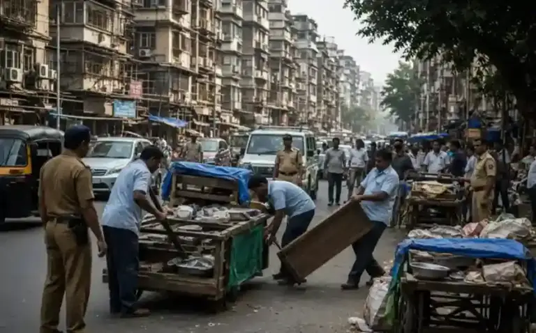 Andheri Joint AntiEncroachment Drive  અંધેરીમાં ડી.એન. નગર પોલીસ અને મનપાનું સંયુક્ત ઓપરેશન અનધિકૃત પાન પટ્ટીઓ અને લારીગલ્લા હટાવાયા