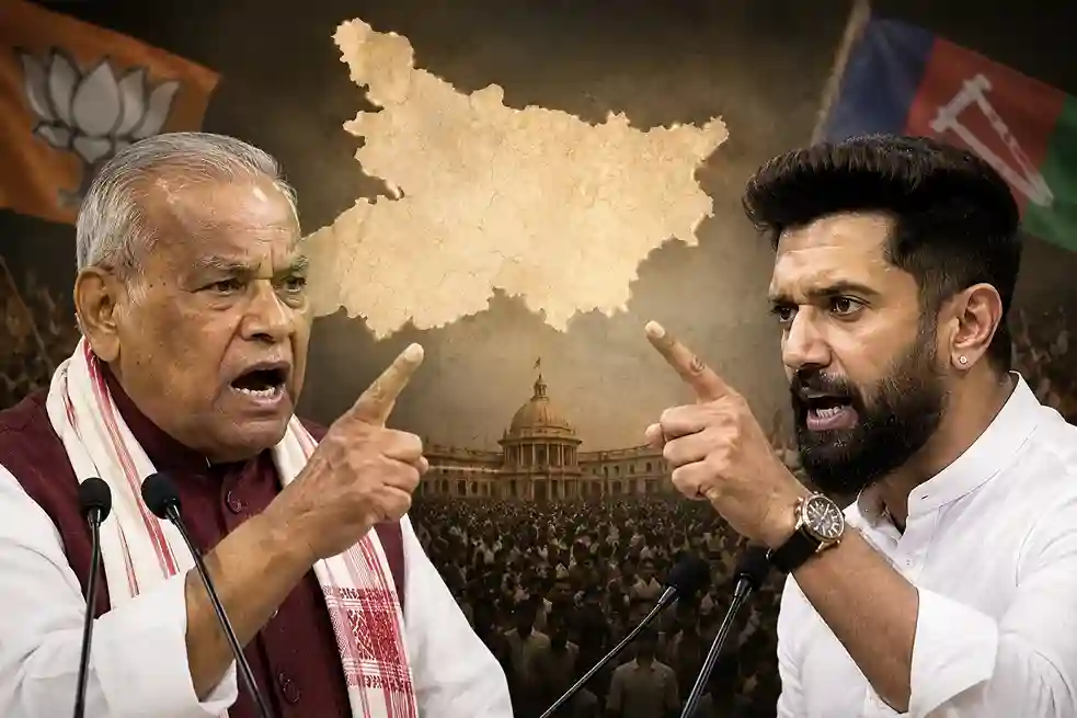 Bihar NDA Reservation Tussle  અનામત મુદ્દે આમનેસામને જીતન રામ માંઝી અને ચિરાગ પાસવાન, રાજીનામાની માંગથી બિહાર એનડીએની રાજનીતિ ગરમાઈ..