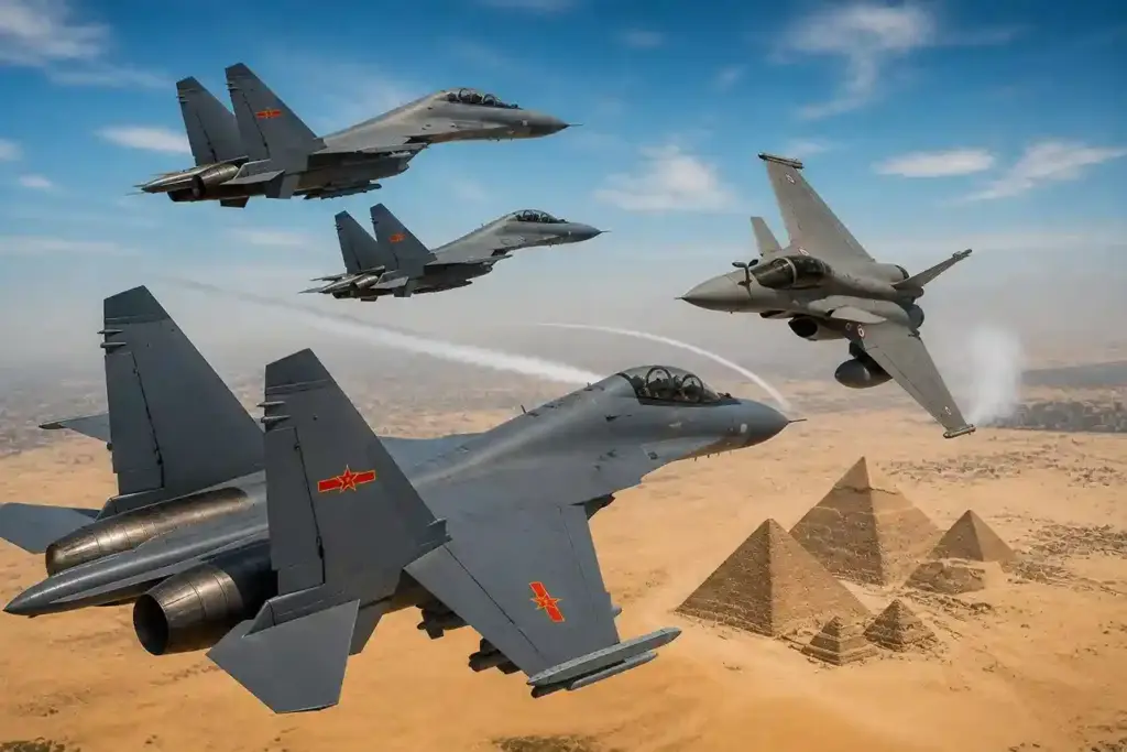 Chinese J16 Rafale Exercise Egypt ચીની J16 ફાઇટર જેટે ઇજિપ્તના આકાશમાં રાફેલ સાથે કરી 'ડોગફાઇટ' ભારતની સુરક્ષા એજન્સીઓ શા માટે બની એલર્ટ?