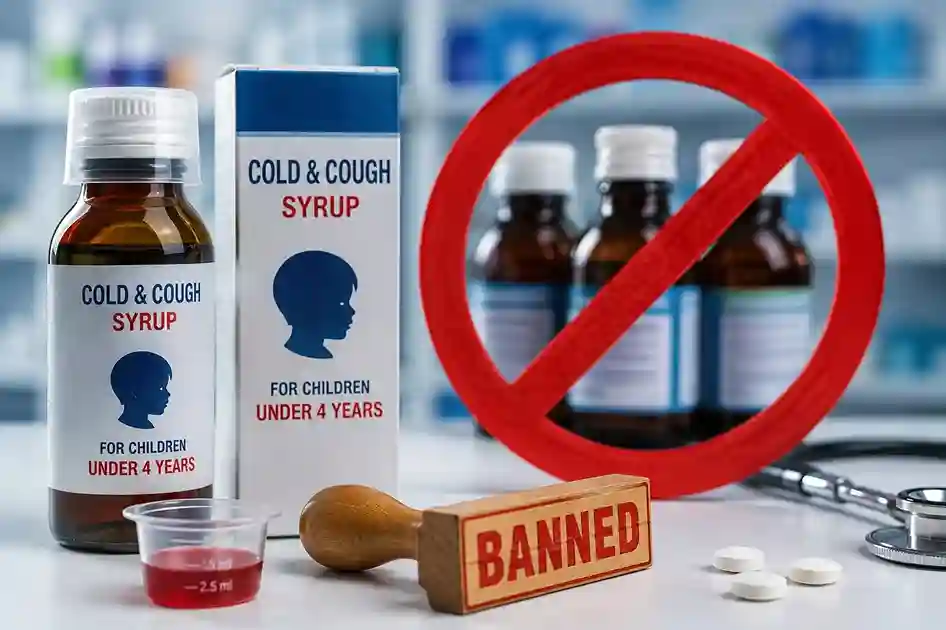 Cough Syrup Ban India  કેન્દ્ર સરકારનો મોટો નિર્ણય, ૪ વર્ષથી ઓછી ઉંમરના બાળકોને નહીં આપવામાં આવે શરદીખાંસીની આ દવા; જાણો કારણ
