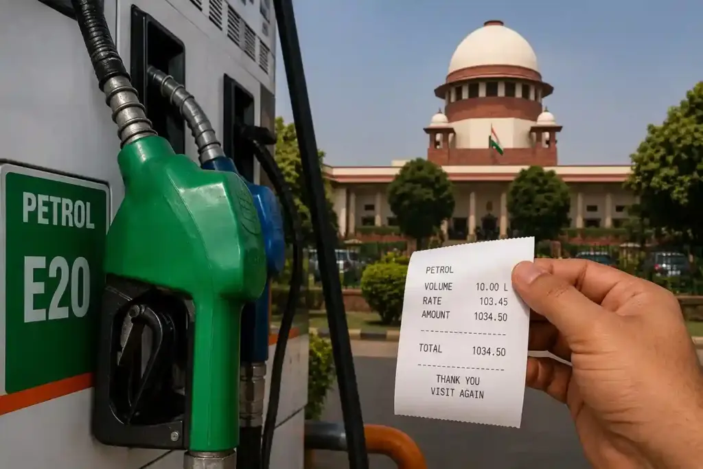 E20 Fuel Row પેટ્રોલ પંપ પર ઇથેનોલ મિશ્રણ દર્શાવવાની માંગ, સુપ્રીમ કોર્ટે સુનાવણી કરવાનો કર્યો સ્પષ્ટ ઇનકાર