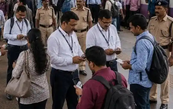 Ghatkopar Railway Station Ticket Checking Drive ઘાટકોપર રેલવે સ્ટેશન પર રેલવેની સરપ્રાઇઝ ચેકીંગ વગર ટિકિટ મુસાફરો પાસેથી ₹ ૧.૨૬ લાખથી વધુનો દંડ વસૂલ કરાયો