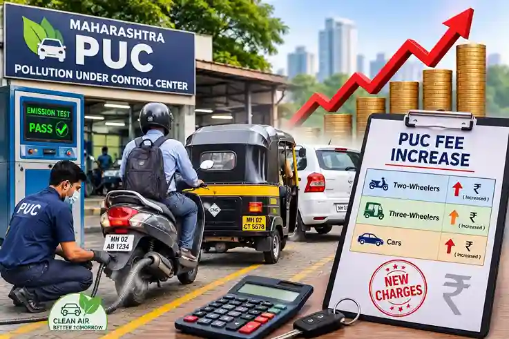 Maharashtra PUC fee hike મહારાષ્ટ્રમાં પીયુસી સર્ટિફિકેટ મોંઘું ટુવ્હીલર, થ્રીવ્હીલર અને કારના નવા ટેસ્ટિંગ ચાર્જિસ જાહેર..