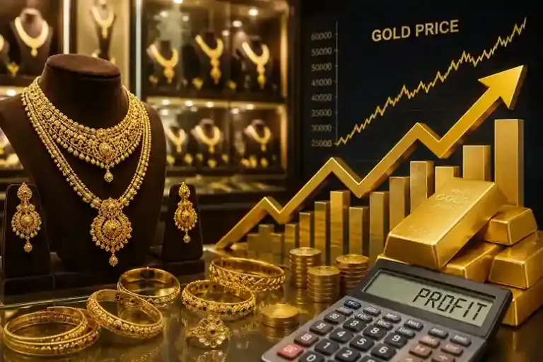 Gold Price Surge Jewellery Profits  સોનાના ભાવ આસમાને પહોંચ્યા છતાં જ્વેલરી કંપનીઓ કેવી રીતે કમાઈ રહી છે અધધ નફો? જાણો સિક્રેટ!