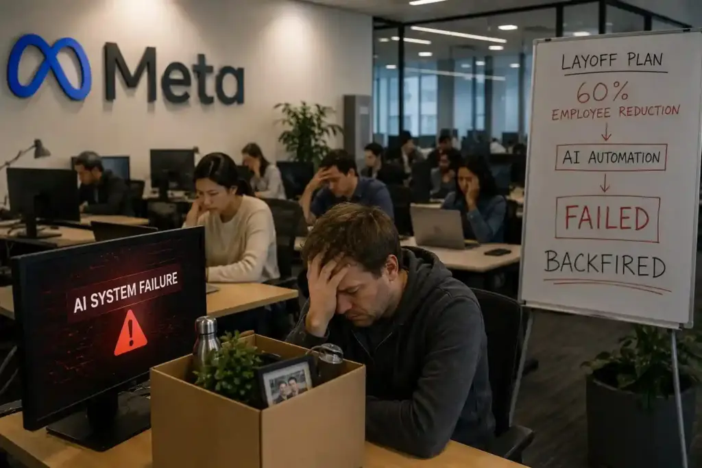 Meta AI Failure  AI પર ભરોસો કરવો મોંઘો પડ્યો! ૬૦ ટકા કર્મચારીઓને કાઢી મૂકવાની મેટાની યોજના થઈ ગઈ ફેલ; જાણો કારણ