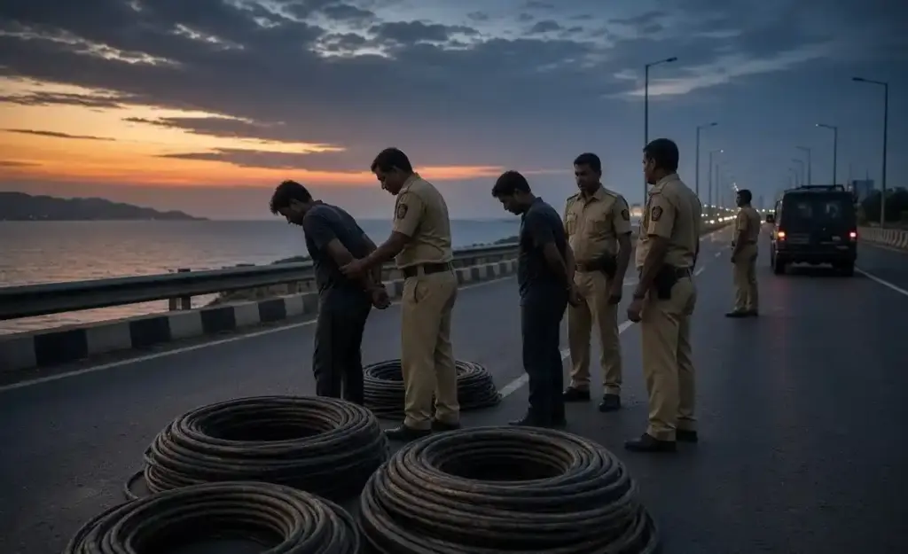 Mumbai Coastal Road  મુંબઈ કોસ્ટલ રોડ પર કેબલ ચોરી કરતી ગેંગ ઝડપાઈ ચાર આરોપીઓની ધરપકડ, એક સગીરની અટકાયત