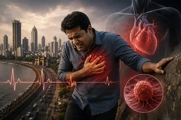Mumbai Heart attacks ચિંતાજનક આંકડા મુંબઈમાં દર વર્ષે હાર્ટ એટેકથી ૧૬ હજારથી વધુ લોકોના મોત, કેન્સરના દર્દીઓનો આંકડો પણ ૧૦ હજારની નજીક