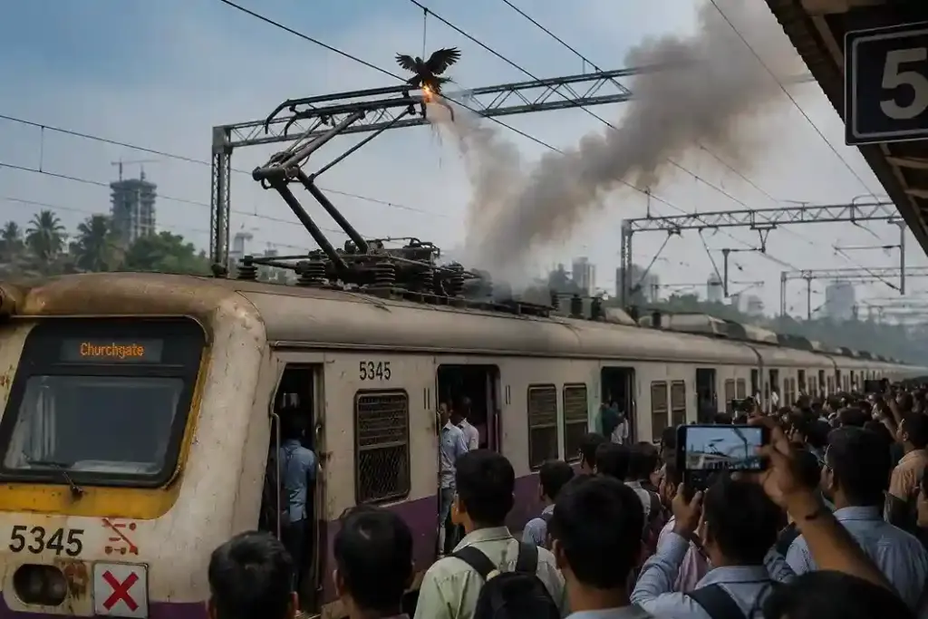 Mumbai Local Train Incident મુંબઈ લોકલ ટ્રેનમાં અચાનક મોટો સ્પાર્ક અને ધુમાડો મુસાફરોમાં મચી નાસભાગ, જાણો શું બની ઘટના!
