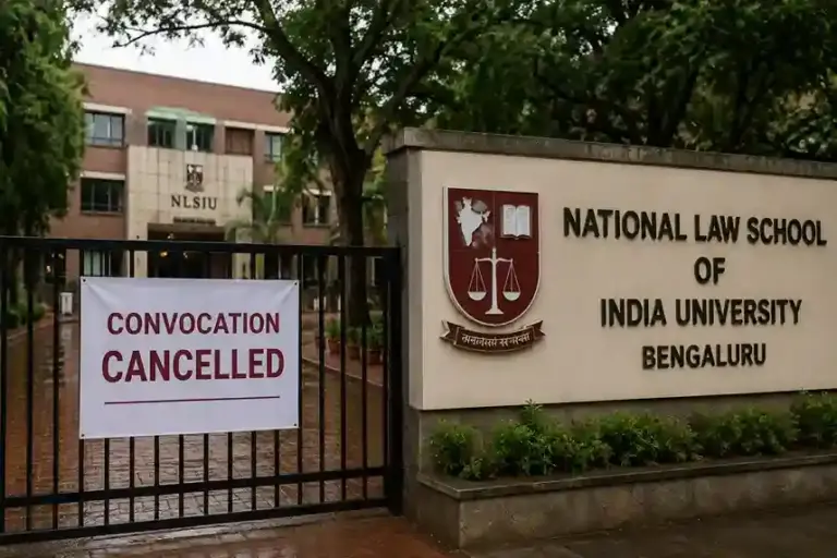 National Law School Convocation Cancelled  CJI અને BCI અધ્યક્ષના વિરોધનું પરિણામ? નેશનલ લો સ્કૂલે ૩૪મો દીક્ષાંત સમારોહ કેમ પડતો મૂક્યો?