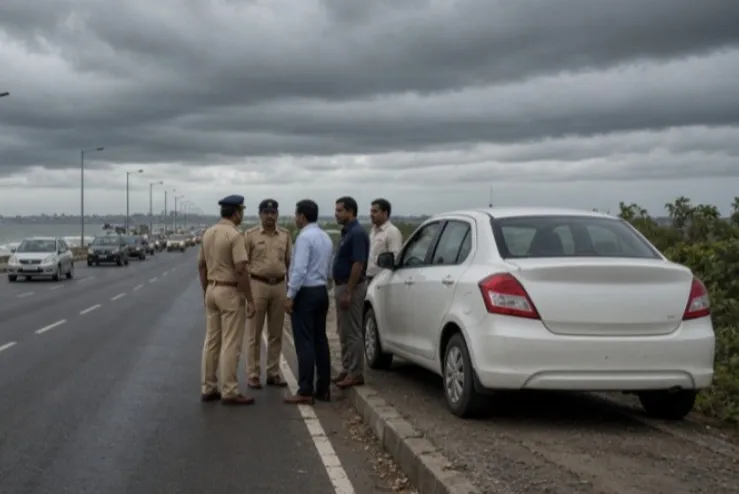 Navi Mumbai Road Rage નવી મુંબઈના પામ બીચ રોડ પર ઓલા ડ્રાઇવર પર હુમલો કરી કારના બોનેટ પર ૨ કિલોમીટર સુધી ઘસડ્યો