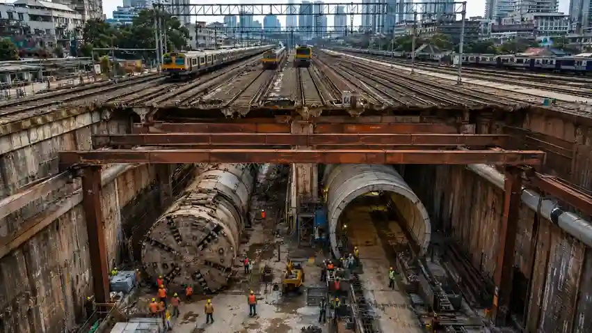Orange Gate Marine Drive Subway Project  ઓરેન્જ ગેટમરિન ડ્રાઇવ ભૂગર્ભ પ્રોજેક્ટ રેલવેના 7 માર્ગો નીચે માત્ર 5 દિવસમાં 54 મીટર સુરંગ બનાવી અદભુત રેકોર્ડ