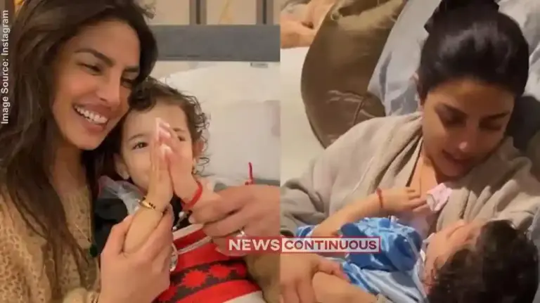 Priyanka Chopra adorable video  પ્રિયંકા ચોપરા અને માલતીનો આ અંદાજ જોઈ ગર્વ થશે વિદેશમાં પણ દીકરીને ધર્મ અને સંસ્કૃતિ સાથે જોડી રહી છે અભિનેત્રી..