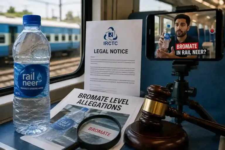 Rail Neer Quality Dispute  બ્રોમેટના ખોટા દાવા ભારે પડ્યા રેલ નીરને બદનામ કરનાર ઇન્ફ્લુએન્સર સામે IRCTCની મોટી કાર્યવાહી!