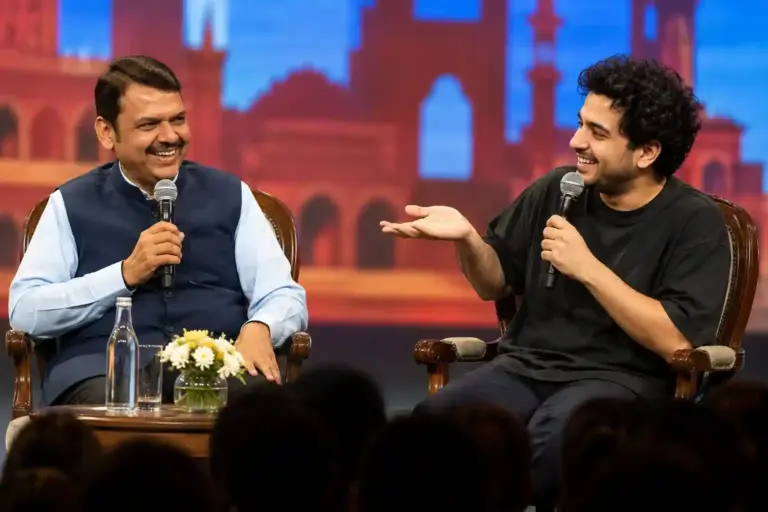 Samay Raina And Devendra Fadnavis Video  જ્યારે સમય રૈનાએ દેવેન્દ્ર ફડણવીસને પૂછ્યું 'સર, બિસ્કિટ લઈ શકું?', વાયરલ વીડિયો પર લોકો થયા ફિદા!