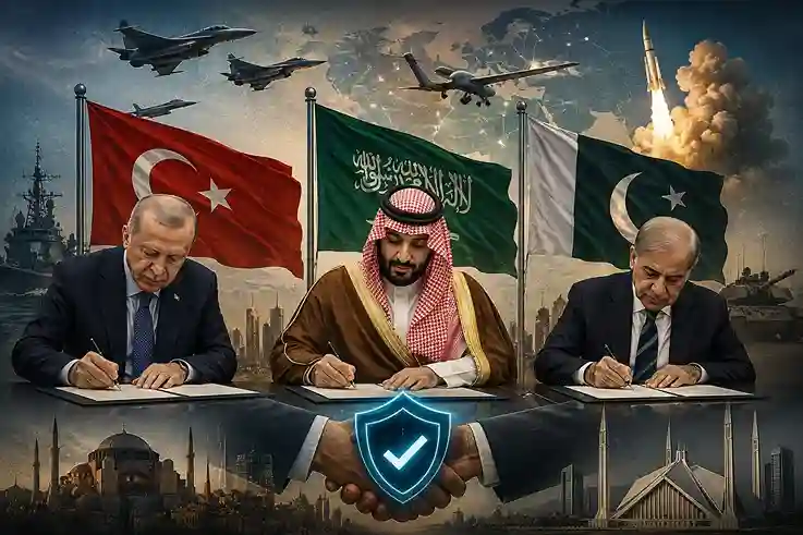 Saudi Arabia Turkey Pakistan Defense Pact  ત્રિપક્ષીય ડિફેન્સ પેક્ટ, પાકિસ્તાનતુર્કીસાઉદીની નિકટતા વચ્ચે ભારતની 'વેસ્ટ એશિયા' નીતિની કસોટી